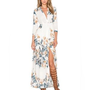 Free People After the Storm Maxi Dress in Ivory Combo